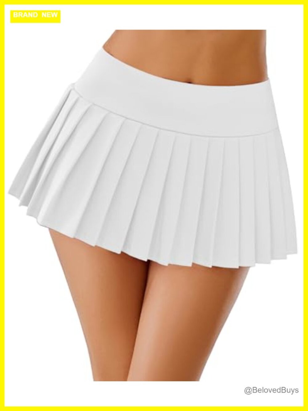 Pleated Mini Skirt High Waist Stretchy Casual Cosplay Cheer Dance